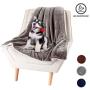 Pettom Waterproof Blanket Dog Mat Pet Liquid Pee Proof Blanket for Bed Couch Sofa Cat Bed Protector Cover for Baby Cozy Sherpa Lining Throws for Chairs Car Camping Boating 60x50in