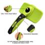 Self Cleaning Pet Comb Set For Hair Removal And Carding, Hair Removal Beauty Tools For Dogs, Cats and Pets - Gently Remove Long and Loose Underlay, Mats and tangled hair, Green