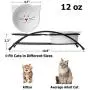 Y YHY Cat Food Bowls, Raised Cat Bowls for Food and Water, Ceramic Cat Bowls Elevated, Cat Dishes for Cat or Small Dogs,12 Ounces, Cute Cat Design, Dishwasher Safe