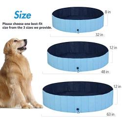 MorTime Foldable Dog Pool Portable Pet Bath Tub Large Indoor & Outdoor Collapsible Bathing Tub for Dogs and Cats