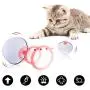 Domgoopet Interactive Cat Toys Ball, Self Rotating Cat Toy, Newest Version USB Rechargeable Pet Toy,Buit-in Spinning LED Light, Stimulate Hunting Instinct for Your Cat/Kitty/Kitten/Pets