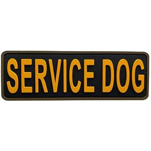 uuKen Service Dog Patch PVC Gold Yellow 6x2 inches Hook Back K9 Working Dog in Training PVC Military Tactical for Tactical Vest Harness K9 Collar (Black and Yellow, 6''x2'') uuKen Service Dog Patch PVC Gold Yellow 6x2 inches Hook Back K9 Working Dog in Training PVC Military Tactical for Tactical Vest Harness K9 Collar (Black and Yellow, 6''x2'')