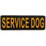 uuKen Service Dog Patch PVC Gold Yellow 6x2 inches Hook Back K9 Working Dog in Training PVC Military Tactical for Tactical Vest Harness K9 Collar (Black and Yellow, 6''x2'')