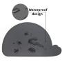 Ptlom Pet Placemat for Dog and Cat, Mat for Prevent Food and Water Overflow, Suitable for Medium and Small Pet, Silicone
