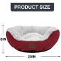 EXQ Home Soft Warmful Cat Beds for Indoor Cats,Fluffy Calming Cat Bed with Slip-Resistant Bottom,Plush Round Dog Beds for Small Dogs,20 inch Kitten Bed Machine Washable Dog Bed