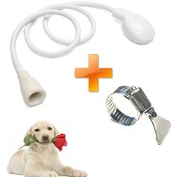 Pet Faucet Sprayer, Dog Shower Head Spray Drains Strainer Pet Bath Hose Sink Washing Hairdresser Hair Wash Pet Push Saving Shower with Adjustable Stainless Steel Worm Gear Hose Clamps（2pc）