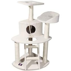 Majestic Pet Products 48 inch Beige Casita Cat Furniture Condo House Scratcher Multi Level Pet Activity Tree
