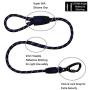 Kruz Reflective Dog Leash -KZROPE5048/5060 - Soft Silicone Grip with Click & Lock Snap - Walking, Running and Pet Training - Heavy-Duty, Durable Rope - Security, Safety, Control, and Comfort
