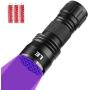 LE Small UV Flashlight, Portable Black Light with 21 LEDs, 395nm, Ultraviolet Light Detector for Invisible Ink Pens, Pet Dog Cat Urine Stain and more, AAA Batteries Included