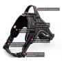 Dog Harness No Pull, Easy On and Off Pet Harness Vest, Durable Material with Reflective Strip,Easy to Adjust for Medium Large Dogs