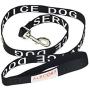 ALBCORP Padded Service Dog Leash - with Neoprene Handle - and Reflective Silk-Screen Print, 4 Foot, for Harnesses, Vests or Collars, Red/Black/Blue/Maroon