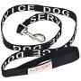ALBCORP Padded Service Dog Leash - with Neoprene Handle - and Reflective Silk-Screen Print, 4 Foot, for Harnesses, Vests or Collars, Red/Black/Blue/Maroon ALBCORP Padded Service Dog Leash - with Neoprene Handle - and Reflective Silk-Screen Print, 4 Foot, for Harnesses, Vests or Collars, Red/Black/Blue/Maroon