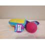 Bark Team Table Tennis Paddle Ball Plush Squeaky Dog Toy - for Medium-Large Dogs