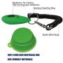 URBEST Silicone Collapsible Dog Bowls, Portable Travel Pet Bowls with Carabiner,Food Water Feeding, Bonus Gift of 1Pcs Dog Training Clickers