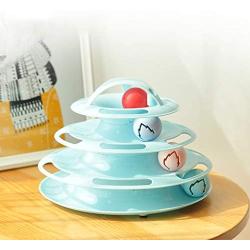 Pet Toy Cat Toy Cat Turntable Ball Fun Puzzle Funny Cat Stick Cat Toy - Blue - Flash Ball