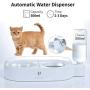 Meipire Dog Cat Double Bowls Automatic Cat Feeder and Water Dispenser, Pet Food and Water Feeder Bowls with Automatic Water Bottle for Small Large Dog Pets Puppy Kitten Rabbit