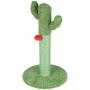 Moonshuttle Green Cactus Cat Scratching Post with Red Ball for Cat, Kitten, Sisal Scratching Pole cat Scratcher Cactus Furniture Decor