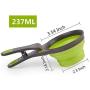 THE MIMIS Pet Dog Cat Folded Food Scoop Spoon Sealing Clip Measuring Cup，Collapsible Storage Puppy Bowl Doggie Snack Measuring Cup