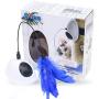 Ito Rocky Interactive UFO Cat Toy 2 in 1 Automatic Rotating Teasing Feather cat Chase Toy - Activity Toy for Kitten