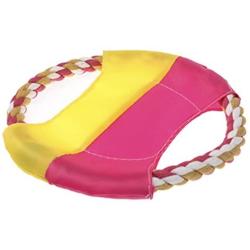 Cotton Rope Pet Dog Puppy Training Frisbee Toy Throw Rope Disc Flyer Toy for Dog