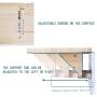 Petsfit Safety Sturdy Cat Window Perch, Natural Solid Wood and Long-haired Cushion, Without Damage, Not Fit All Windows