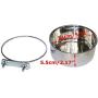 BWOGUE Bird Parrot Feeding Cups with Clamp Stainless Steel Food Water Bowls Dish Feeder for Cockatiel Conure Budgies Parakeet Parrot Macaw Small Animal Chinchilla