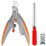 LATTOOK Illuminated Pet Nail Clipper, Trimmer Grinder Grooming Tool Care Clipper for Cats & Dogs Nails Claws, 5X Magnification Pet Nail Scissor Safe with LED Light