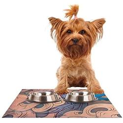KESS InHouse Mat Miller The Aerialist Feeding Mat for Pet Bowl, 24 by 15-Inch