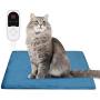 XIAOSKY Pet Heating Pad, Upgraded Electric Dog Cat Heating Pad, Temperature Timing Adjustable Pet Heated Blanket Bed, Waterproof Warming Cat Dog Bed mat Indoor 23.7''x15.8''