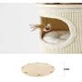 Cat Tower Condo, Cat Tree Furniture Kitten Play House Flannel-Covered Cat Tree Barrel Sturdy and Stable Cat Tree Play Tower