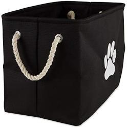 Bone Dry Pet Storage Collection Collapsible Bin, Medium Rectangle, Black