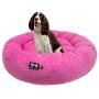 Ultra Plush Deluxe Comfort Pet Dog & Cat Pink Snuggle Bed (Multiple Sizes) - Machine Washable, Made in the USA, Reversible, Durable Soft Fabrics