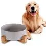 Ceramic Dog Bowls with Wood Stand, Dog Water Bowls and Food Dish, Heavy Weighted or No Tip Over Dog Comfort Food Bowls, Stoneware Pet Bowl,Extra High Capacity 8.4'' Diameter, for Large Dogs Ceramic Dog Bowls with Wood Stand, Dog Water Bowls and Food Dish, Heavy Weighted or No Tip Over Dog Comfort Food Bowls, Stoneware Pet Bowl,Extra High Capacity 8.4'' Diameter, for Large Dogs