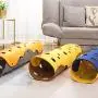 HonourHope 2 Pcs DIY Cat Tunnels Toy - Collapsible Cat Tube Toys Cat Cave Nest Toy Free Combination Pet Interactive Toy for Kittens Rabbits Hamsters and Small Animals