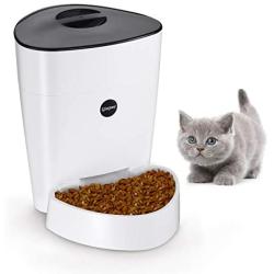 isYoung Automatic Cat Feeder, 4L Smart Pet Feeder for Cat & Dog - 6 Meal, LCD Display with Timer Programmable, Portion Control - Battery/Plug-in Power