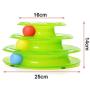 New Tower Round Bar Design Cat Ball Toy ,Cat Ball Toy, Exerciser Game, Teaser, Anti-Slip, Active Healthy Lifestyle, for Multiple Cats (Green)