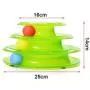 New Tower Round Bar Design Cat Ball Toy ,Cat Ball Toy, Exerciser Game, Teaser, Anti-Slip, Active Healthy Lifestyle, for Multiple Cats (Green)