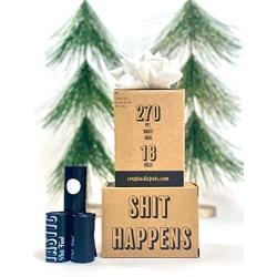 Funny Dog Poop Bag- ''Shit Happens'', Extra-Strong, 270 Bag Count, 18 Refill Rolls