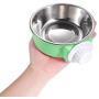 Crate Dog Bowl Stainless Steel Removable Food Bowl Feeder Pet Drink Water Dish Hanging on Cages for Puppy Cat Parrot Bird
