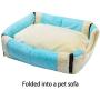 Hollypet Crystal Velvet Self-Warming 2 in 1 Foldable Cave House Shape Nest Pet Sleeping Bed for Cats and Small Dogs