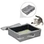Portable Cat Travel Litter Box with Lid, Collapsible Car Cat Litter Box Waterproof and Easy to Clean