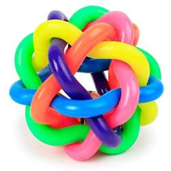 Funishi Colorful Woven Ball Intellectual Pet Toy Chew Balls with Bells Pets Accessories