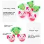 ocijf179 Cat Toy 3Pcs Frog Pig Shape Plush Bell Hollow Out Round Ball Cat Kitten Interactive Toy - Pink Pig ocijf179 Cat Toy 3Pcs Frog Pig Shape Plush Bell Hollow Out Round Ball Cat Kitten Interactive Toy - Pink Pig