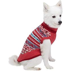 Blueberry Pet Fair Isle Style Sugar Coral Dog Sweater, Matching Sweater for Pet Owner