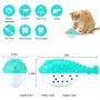 USWT Cat Toothbrush Catnip Toys Cats Supplies with Catnip Ball,Teeth Cleaning Teeth Grinding Built-in Bell Sound Toys,Interactive Puzzle Automatic Scratcher