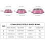 LEACOOLKEY Stainless Steel Dog Bowl for Small/Medium/Large Dog,Cat,Pet-Food/Water Bowls with Rubber Base Reduce Spill Set of 2