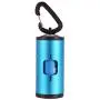 Decdeal Pet Poop Holder Dog Waste Dispenser Aluminum Tube Includes 15pcs Waste Bags Refillable (Blue)