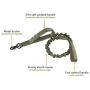 EXCELLENT ELITE SPANKER Military Bungee Dog Leash Elastic Leads Rope with 2 Padded Control Handle for Medium and Small Dogs