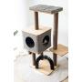 PetPals Three-Level Elevated Cat Tree Condo with Massage & Particle Board, Grey (PP18502)
