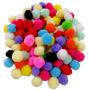 joyMerit 100pcs Soft Lightweight Cat Toys Pompon Balls for Kitten Cats Craft Projects